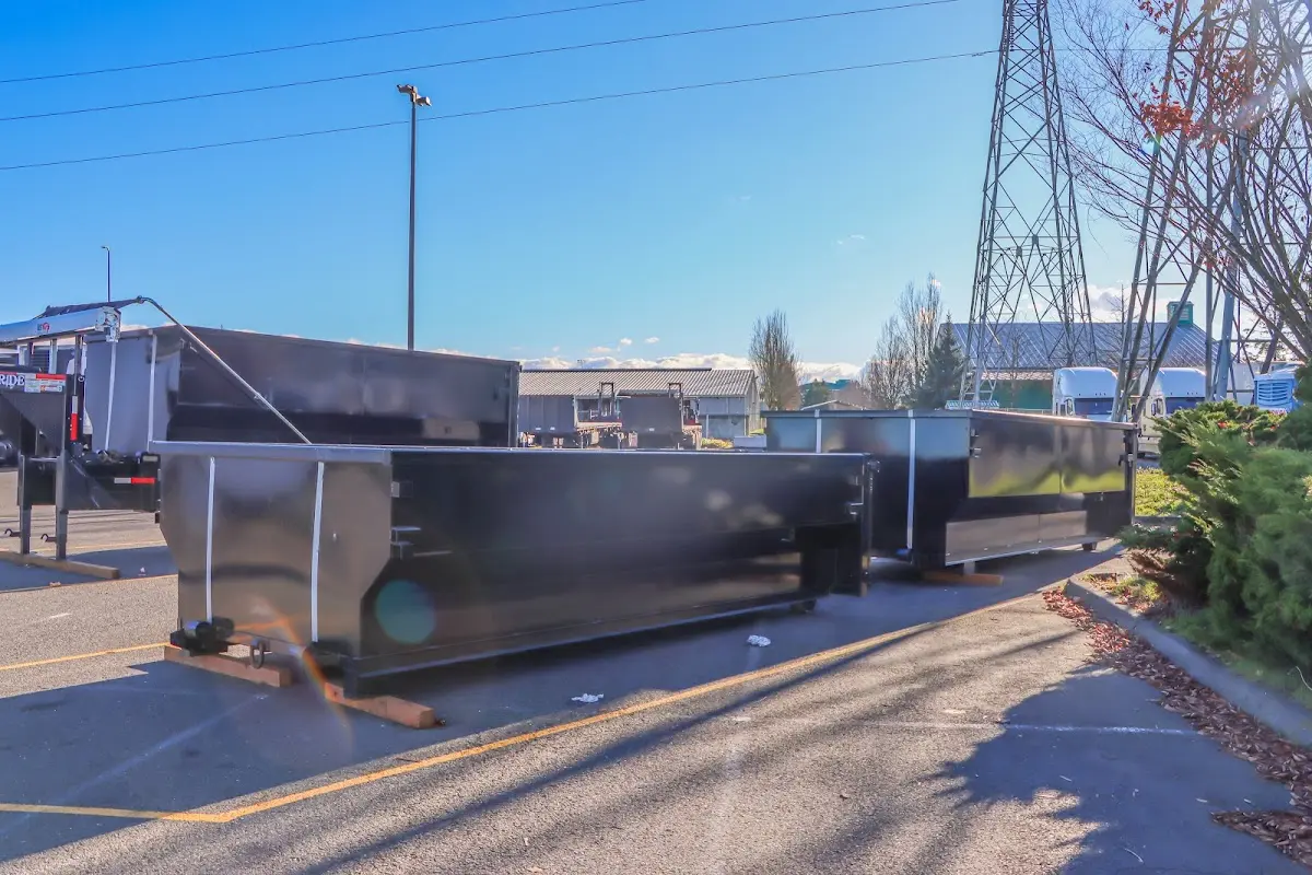 Roll-off dumpster ready for waste disposal at job site for Estate Cleanout Dumpster Rental in Morgantown